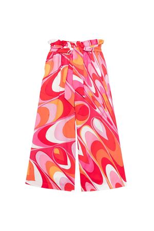 Pantaloni wide leg con cintura EMILIO PUCCI KIDS | PY6A40S023250EAR